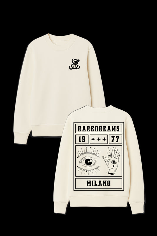 Felpa SUPERSTITIOUS EDITION RareDreams Milano Unisex - Off White