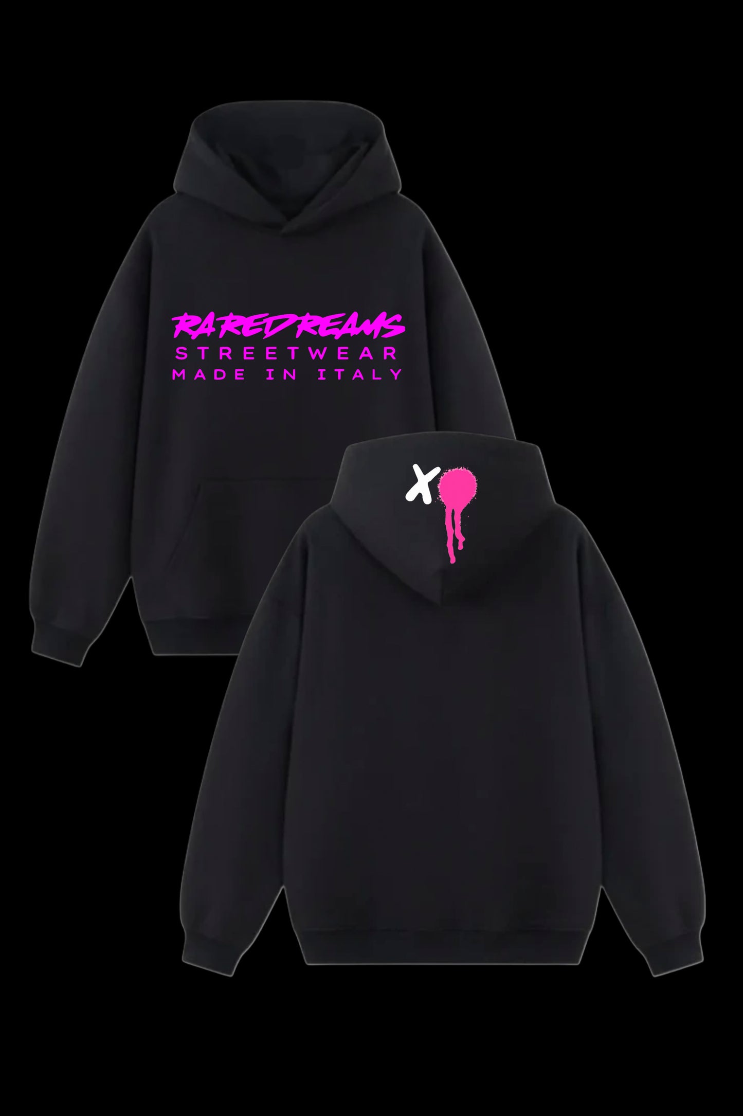 Felpa XO RareDreams Milano Unisex - Nero