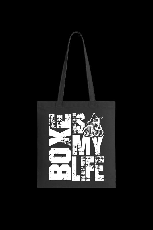 Shopper BOX IS MY LIFE in Cotone RareDreams Milano - Black