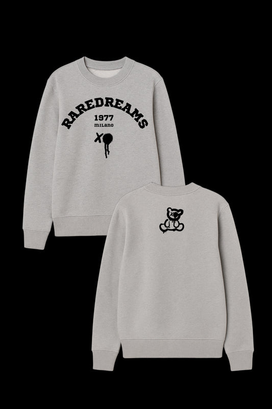 Felpa 1977 RareDreams Milano Unisex - Grey Melange
