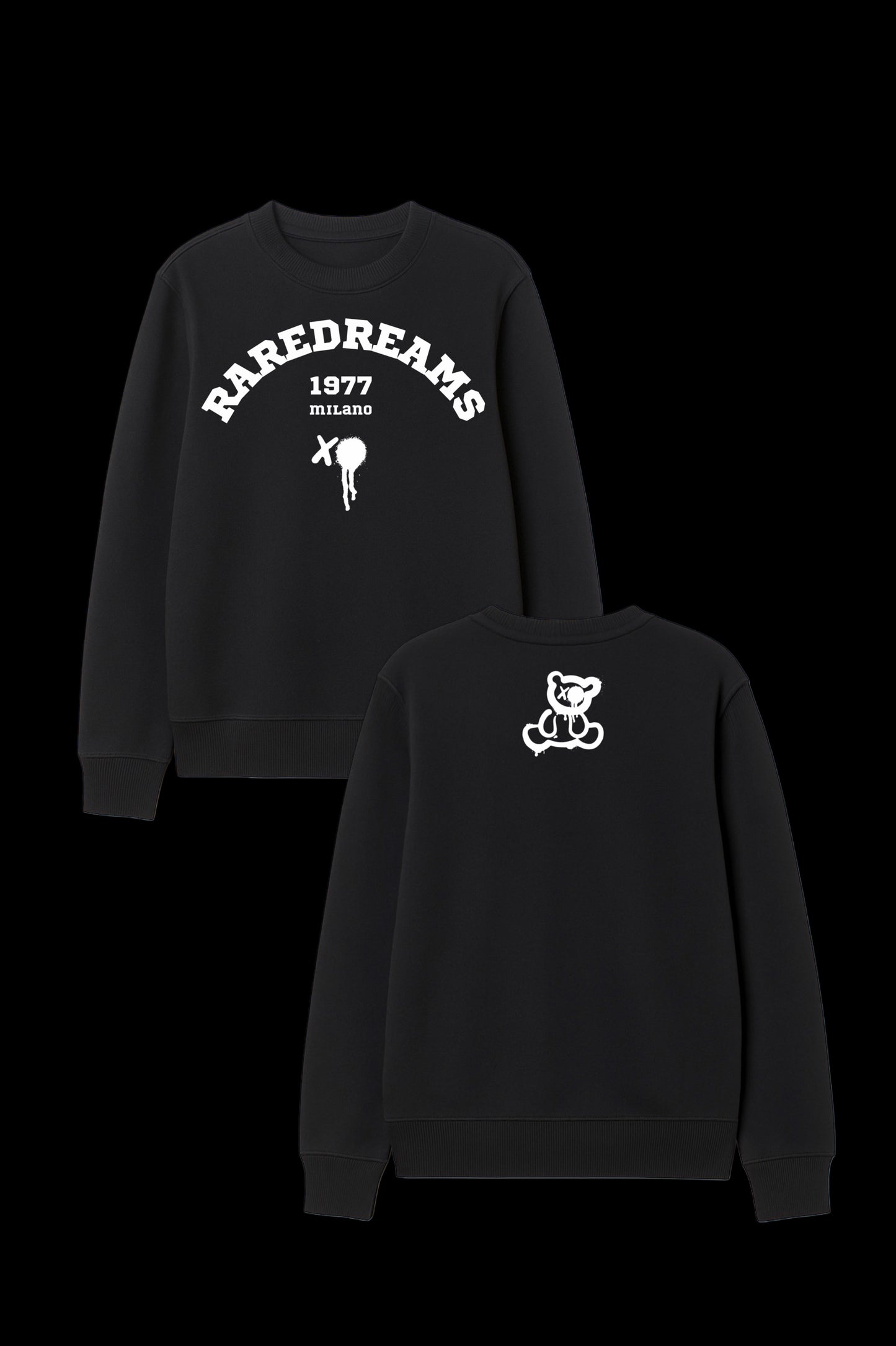 1977 RareDreams Milano Unisex Sweatshirt - Black