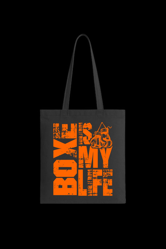 Shopper BOX IS MY LIFE in Cotone RareDreams Milano - Black
