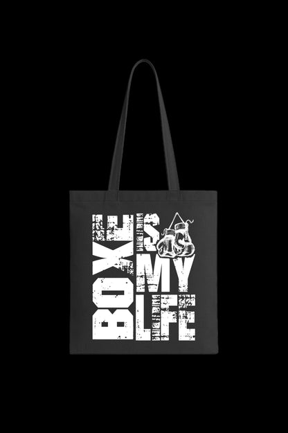 Shopper BOX IS MY LIFE in Cotone RareDreams Milano - Black